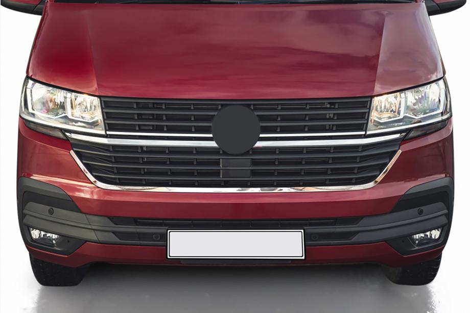 Volkswagen T6 2015-2024 Listwa Chromowana Smile na Atrape Chlodnicy 2019+ (1 szt, Stal Nierdzewna) Image