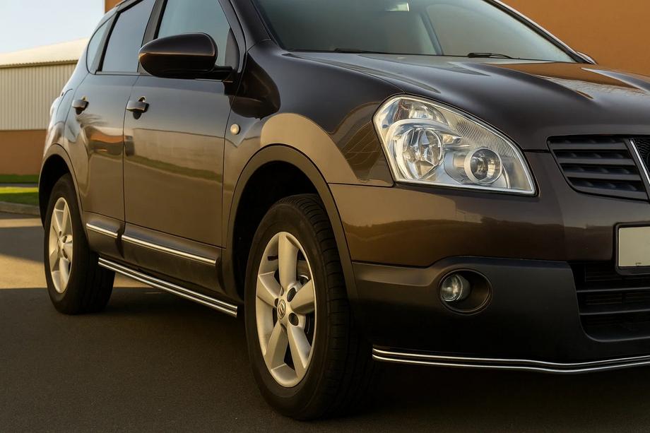 Nissan Qashqai 2010-2014 Boczne Podwójne Rury (2 szt., Stal Nierdzewna) Image