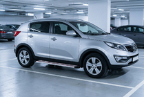 Kia Sportage 2010-2015 Progi Boczne Maya Czerwono-Szare (2 szt., Aluminium) zdjęcia 1