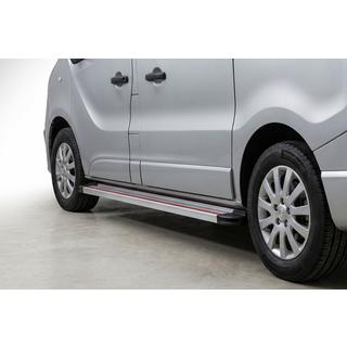 Progi Boczne Maya Czerwono-Szare (2 szt., Aluminium) Opel Vivaro 2001–2015 zdjęcia 1