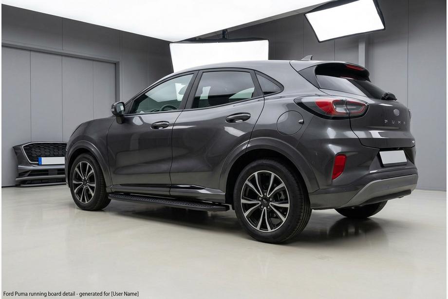 Ford Puma 2019- Progi Boczné Tayga Black (2 szt., Aluminium) Image