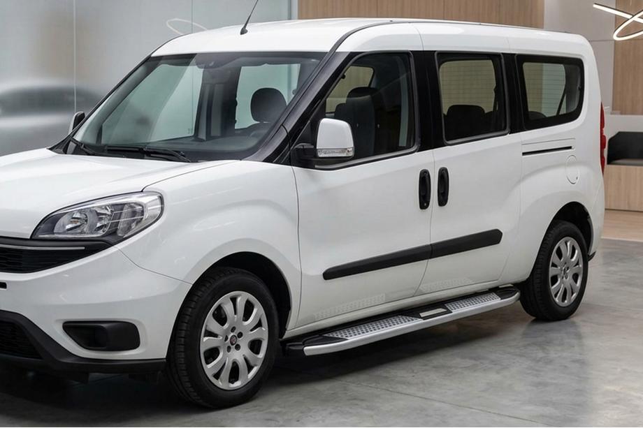 Fiat Doblo II 2010-2022 Progi Boczne Mevsim Grey (2 szt., Aluminium) Image