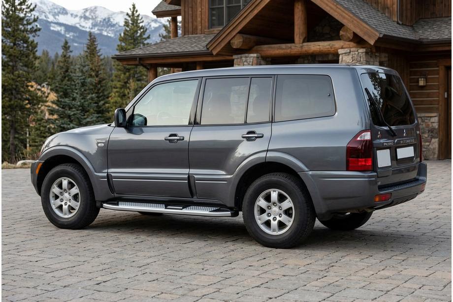 Mitsubishi Pajero Wagon III 1999-2006 Progi Boczne Mevsim Grey (2 szt., Aluminium) Image