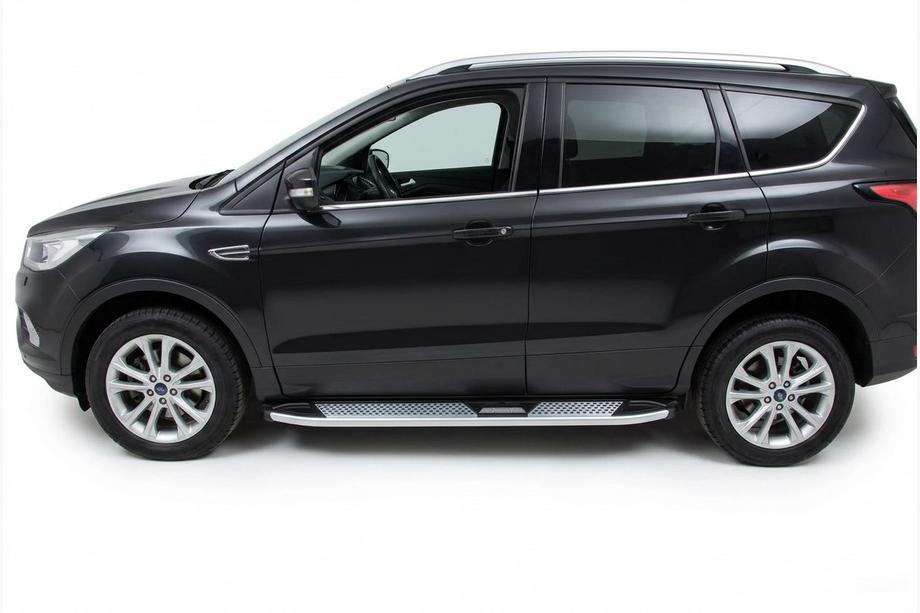 Ford Kuga/Escape 2013-2019 Progi Boczne Mevsim Grey (2 szt., Aluminium) Z listwami na drzwiach Image