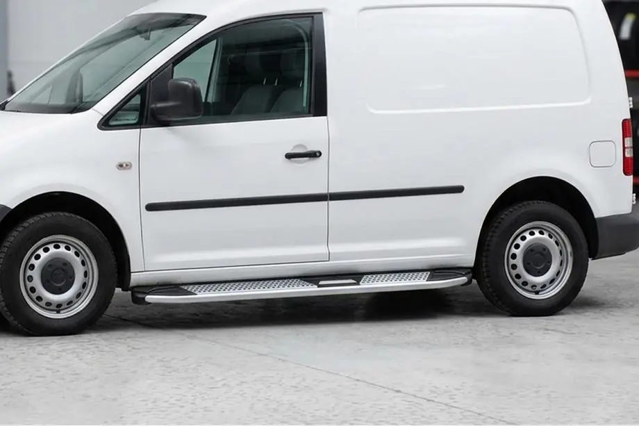 Volkswagen Caddy 2010-2015 Progi Boczne Mevsim Grey (2 szt., Aluminium) Image