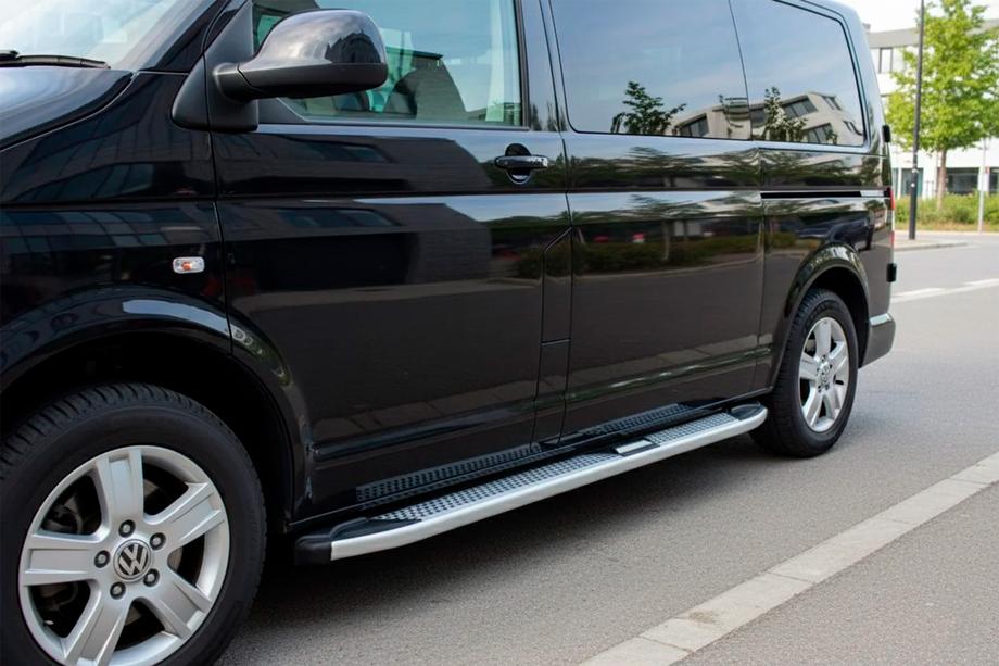 Volkswagen T5 2010-2015 Progi Boczne Mevsim Grey (2 szt., Aluminium) Długa Baza Image