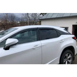 Deflektory szyb z listwą chromowaną Short (4 szt, HIC) Lexus RX 2016-2022 zdjęcia 1