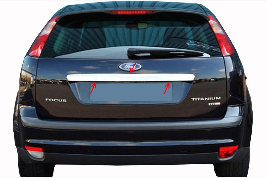 Ford C-Max 2004-2010 Listwa chromowana nad tablicą rejestracyjną (stal nierdzewna) Carmos - Turecka Stal Nierdzewna Zdjęcia 5
