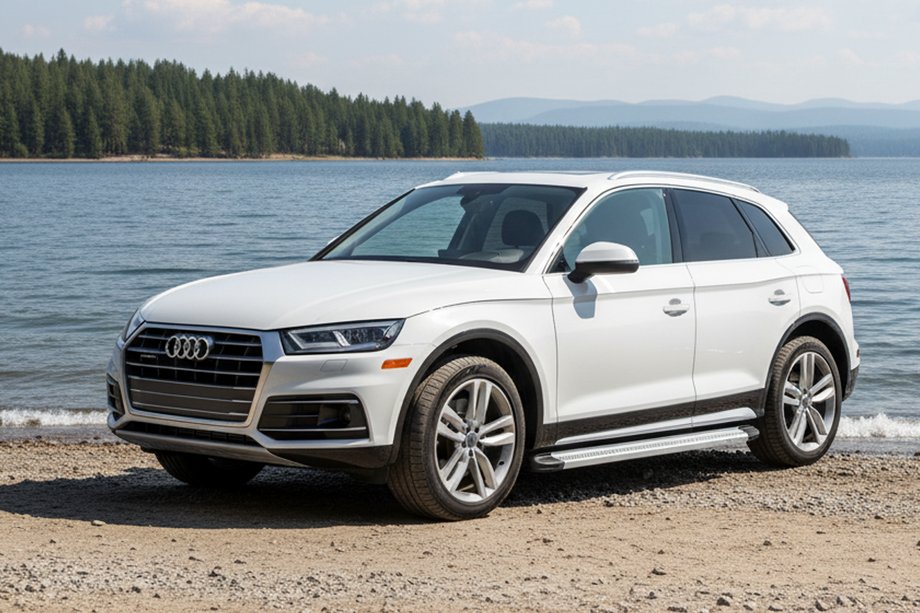 Audi Q5 2017-2025 Progi Boczne Maya V2 (2 szt., Aluminium) Image