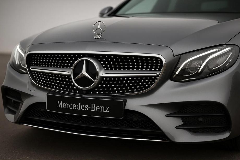 Mercedes E-class W213 2016-2023 Atrapa Chłodnicy Diamond Silver (do Avantgarde/AMG-Line/E43 AMG/E53 AMG 2016-2020) Bez miejsca na kamerę Image