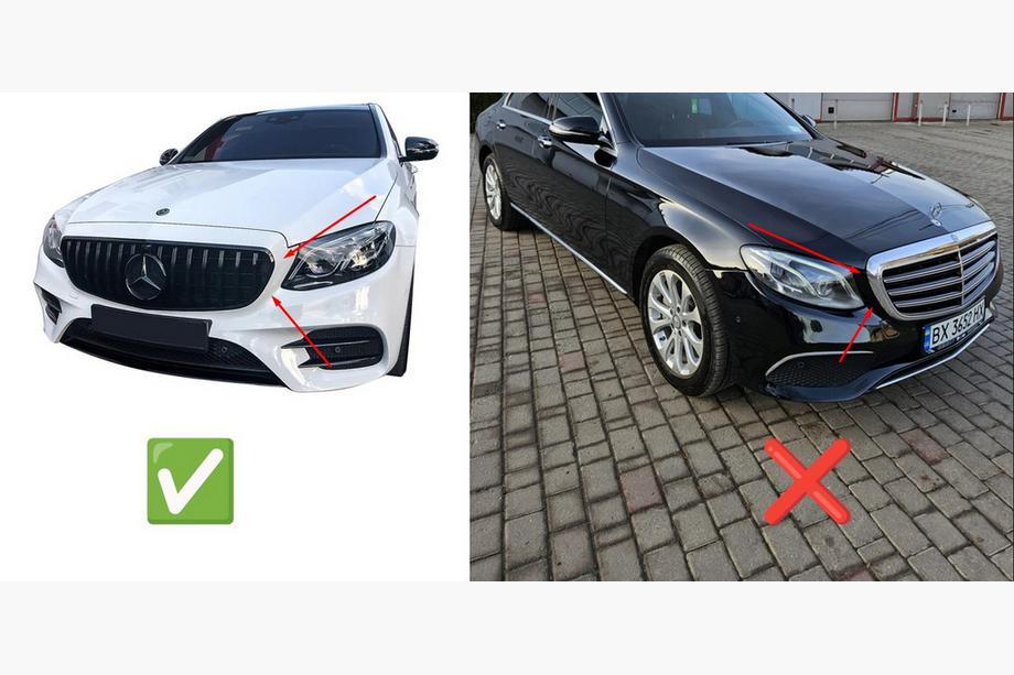 Mercedes E-class W213 2016-2023 Atrapa Chłodnicy Diamond Silver (do Avantgarde/AMG-Line/E43 AMG/E53 AMG 2016-2020) Zdjęcia 5