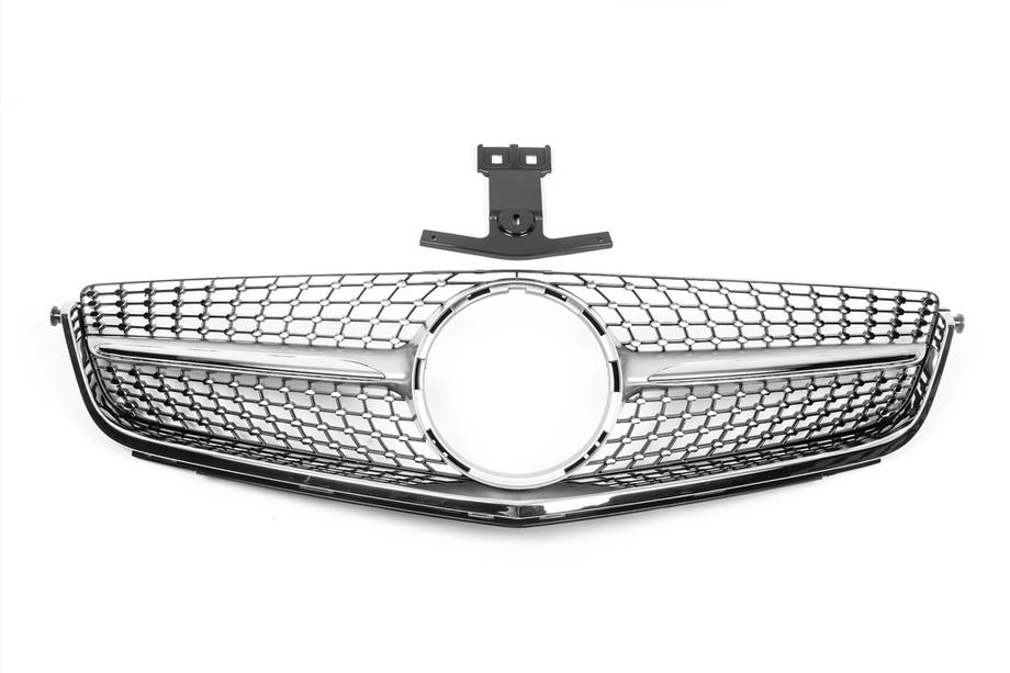 Mercedes C-class W204 2007-2015 Przedni Grill Diamond Silver (do C63) 2007-2011 Image