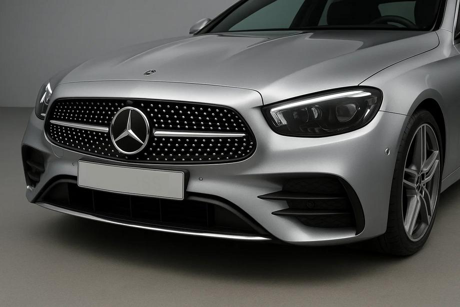 Mercedes E-class W213 2016-2023 Przedni Grill Diamond Silver (AMG Line, 2020+) Image