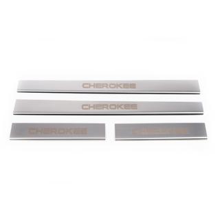 Nakładki progowe Carmos V1 (4 szt, stal nierdzewna) Jeep Cherokee/Liberty 2007-2013 zdjęcia 2