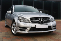 Mercedes C-class W204 2007-2015 Przedni Grill Diamond Silver zdjęcia 1