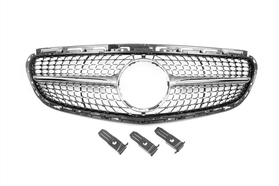 Mercedes E-class W212 2009-2016 Atrapa Chłodnicy Diamond Silver (do Avantgarde i AMG-Line, 2013-2016) Zdjęcia 2