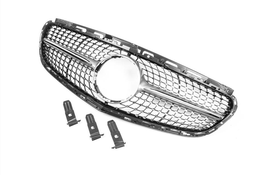 Mercedes E-class W212 2009-2016 Atrapa Chłodnicy Diamond Silver (do Avantgarde i AMG-Line, 2013-2016) Zdjęcia 8