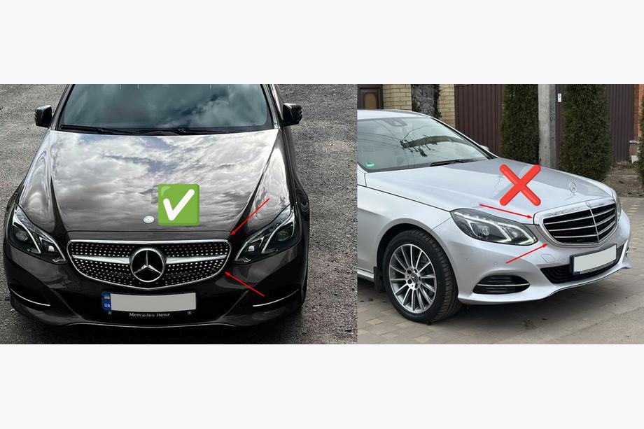 Mercedes E-class W212 2009-2016 Atrapa Chłodnicy Diamond Silver (do Avantgarde i AMG-Line, 2013-2016) Zdjęcia 10