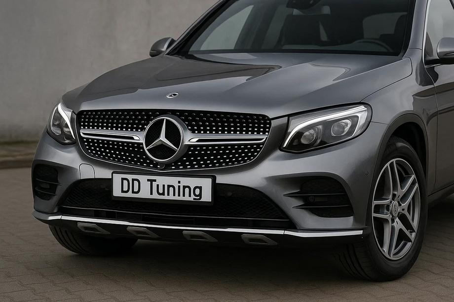 Mercedes GLC X253 2015-2022 Atrapa Przednia Diamond Silver (2015-2019) Z miejscem na kamerę Image