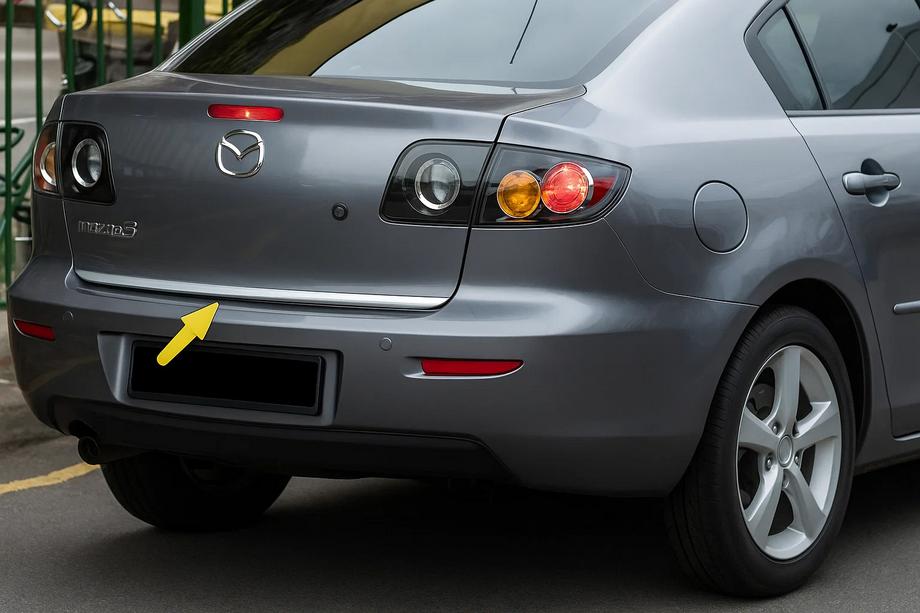 Mazda 3 2003-2009 Listwa bagażnika SD stal nierdzewna Image