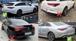 Mercedes CLA C118 2019- Tylny dyfuzor z końcówkami wydechu (design CLA45) zdjęcia 4