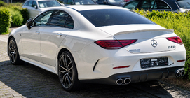 Mercedes CLS C257 2018- Tylny dyfuzor z końcówkami wydechu (Design GT53) zdjęcia 1