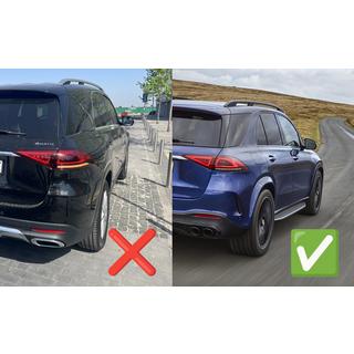 Dyfuzor tylny z końcówkami wydechu GLE63 Silver (2018-2026) zdjęcia 4