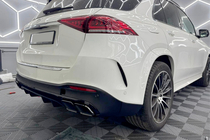 Mercedes GLE W167 2018- Dyfuzor tylny z końcówkami wydechu GLE63 Black (2018-2026) zdjęcia 1