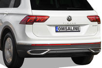 Volkswagen Tiguan 2016-2023 Nakladki imitacja koncowek wydechu 2020+ (3 szt, stal nierdzewna) OmsaLine - Włoska Stal Nierdzewna zdjęcia 1