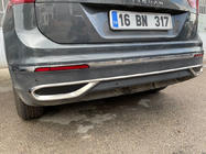 Volkswagen Tiguan 2016-2023 Nakladki imitacja koncowek wydechu 2020+ (3 szt, stal nierdzewna) OmsaLine - Włoska Stal Nierdzewna zdjęcia 4