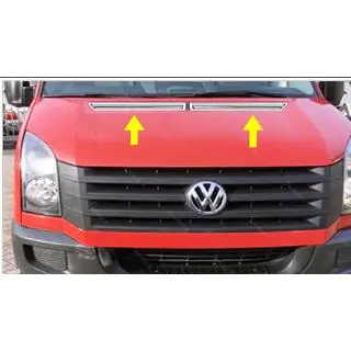 Nakładka na maskę (2 szt, stal nierdzewna) Volkswagen Crafter 2006-2016 zdjęcia 1