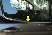 Ford Courier 2014-2023 Listwy Ozdobne Szyb (2 szt, Stal Nierdzewna) zdjęcia 1