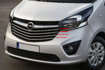 Opel Vivaro 2015-2019 Nakładki na Grille Carmos Stal Nierdzewna zdjęcia 1
