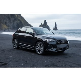 Progi Boczné Allmond Black (2 szt., Aluminium) Audi Q3 2019–2025 zdjęcia 1