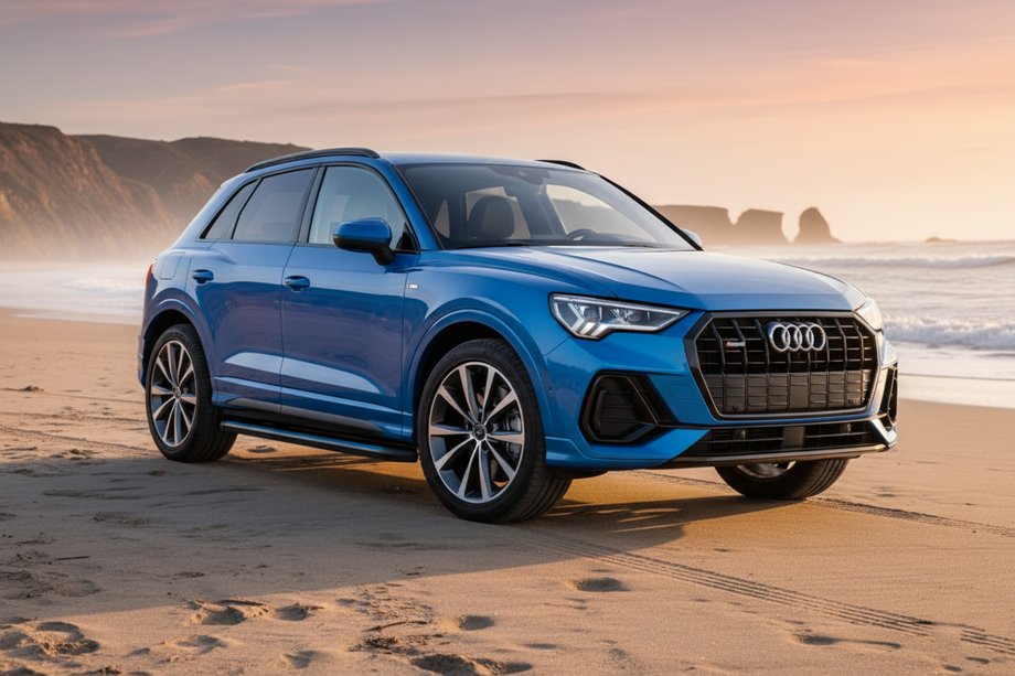Audi Q3 2019–2025 Progi Boczné Maya Blue (2 szt., Aluminium) Image