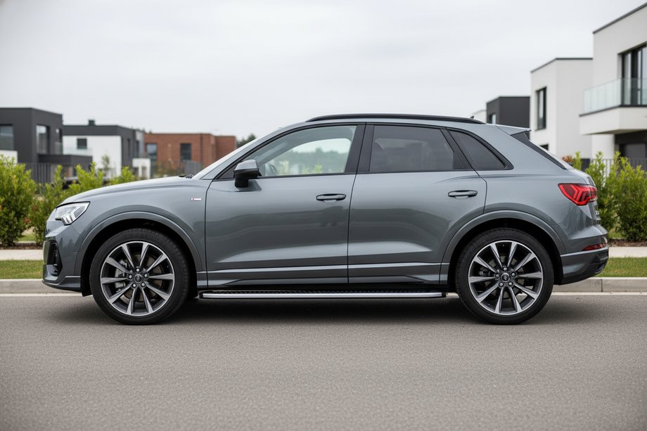 Audi Q3 2019–2025 Progi Boczne Tayga Grey (2 szt., Aluminium) Image