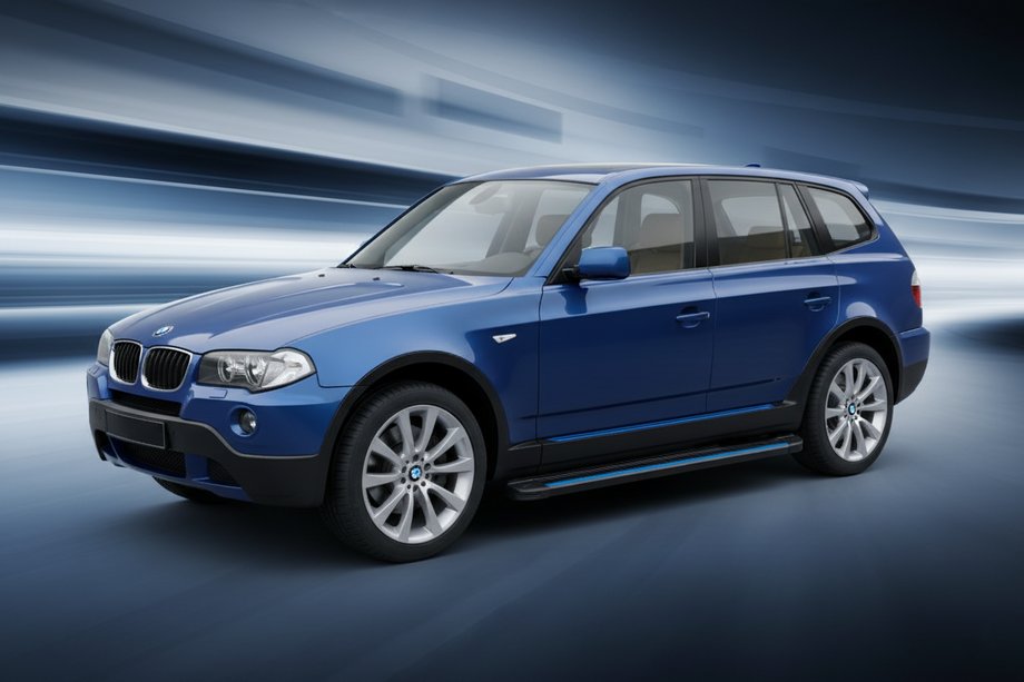 BMW X3 E83 2003-2010 Progi Boczné Maya Blue (2 szt., Aluminium) Image