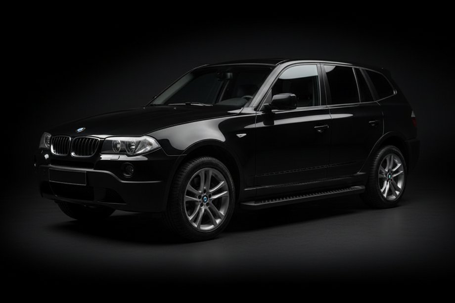 BMW X3 E83 2003-2010 Progi Boczné Allmond Black (2 szt., Aluminium) Image