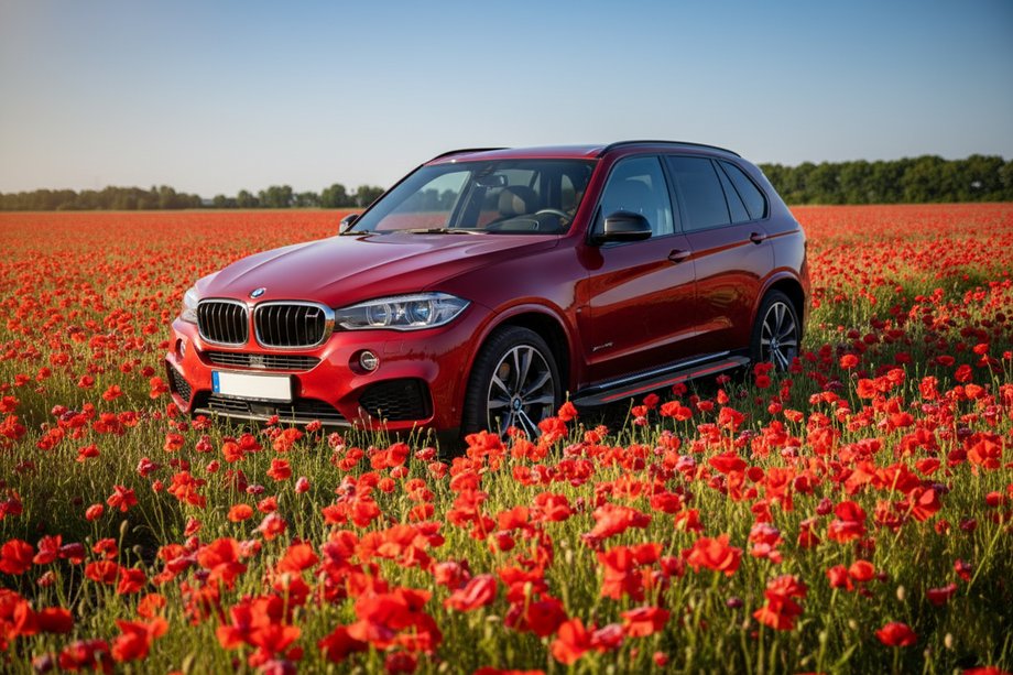 BMW X5 F15 2013-2018 Progi Boczné Maya Red (2 szt., Aluminium) Image