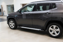 Jeep Compass 2016- Progi boczne Allmond Grey (2 szt., aluminium) zdjęcia 1