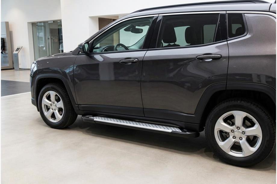 Jeep Compass 2016- Progi boczne Allmond Grey (2 szt., aluminium) Image