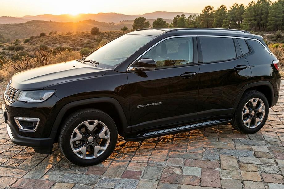 Jeep Compass 2016- Progi Boczné Vision New Black (2 szt., Aluminium) Image