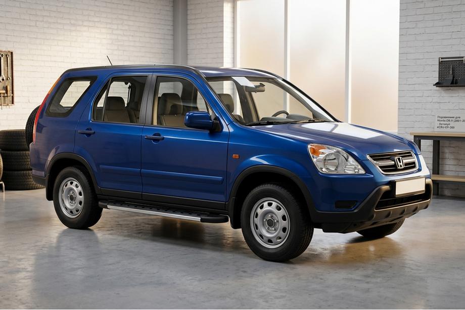 Honda CRV 2001-2006 Progi Boczné Duru (2 szt., Aluminium) Image