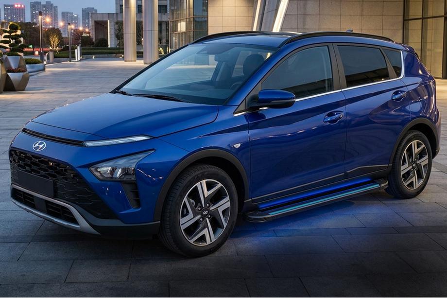 Hyundai Bayon 2021- Progi Boczné Maya Blue (2 szt., Aluminium) Image