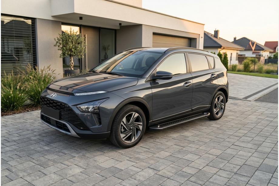 Hyundai Bayon 2021- Progi Boczné Allmond Black (2 szt., Aluminium) Image