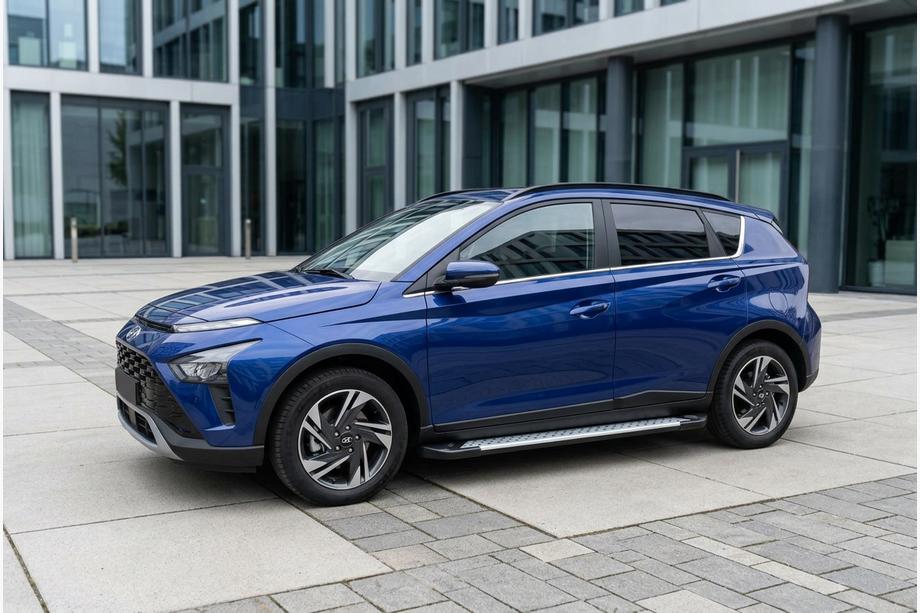 Hyundai Bayon 2021- Progi boczne Allmond Grey (2 szt., aluminium) Image