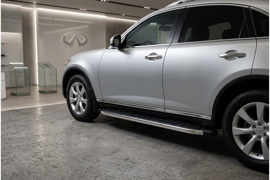Infiniti FX 2003-2008 Progi Boczné BlackLine (2 szt., Aluminium) Image