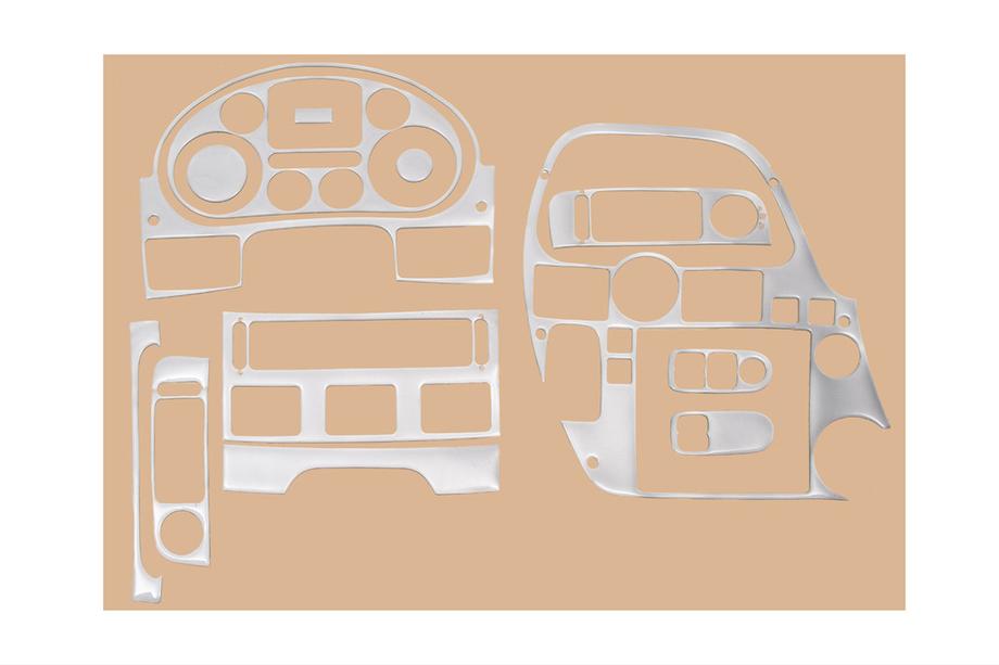 DAF XF105 2005-2013 Nakładki na deskę rozdzielczą (efekt aluminium) Image