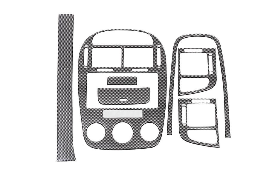 Kia Cerato 1 2004-2009 Nakładki na deskę rozdzielczą 2006-2009 Aluminium, Klimatyzacja Image