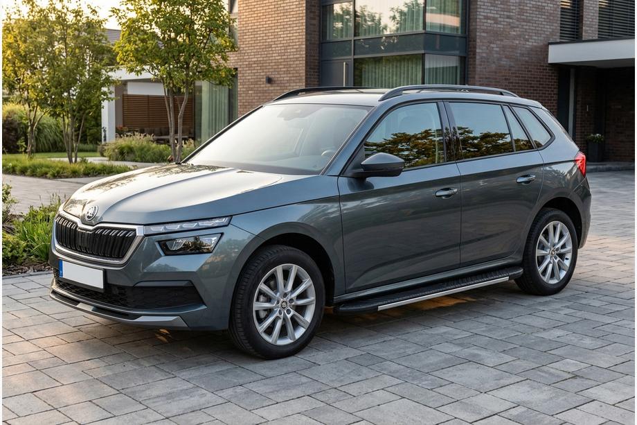 Skoda Kamiq 2019- Progi Boczné Bosphore Grey (2 szt., Aluminium) Image
